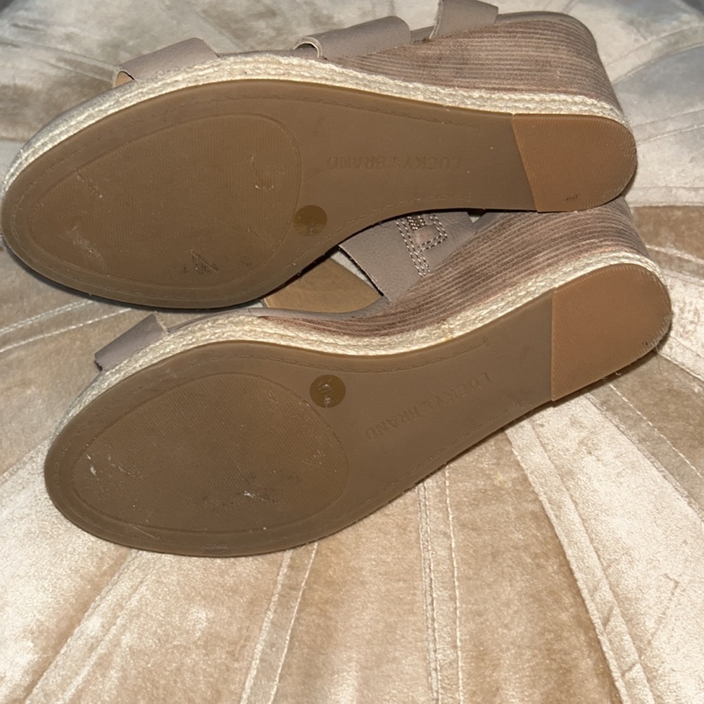 LUCKY BRAND Leather Wedge Sandal - Picture 3 of 6